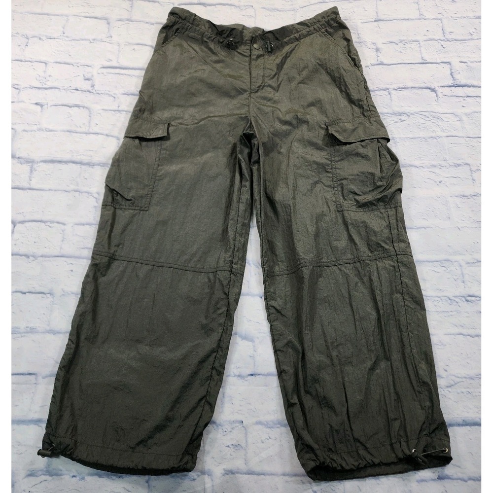 Future Collective Alani Noelle WOMENS XS Parachute Cargo Pants Green Metallic